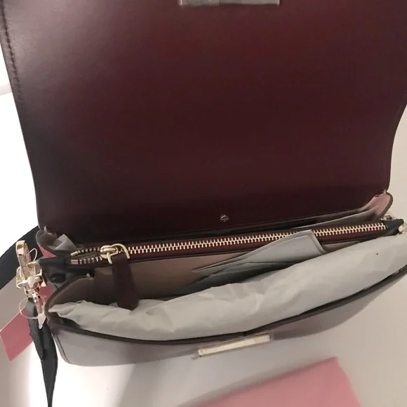 SOLD!!! Kate Spade Burgundy Red Genuine Leather BUDDIE Medium Shoulder Handbag - Picture 4 of 5